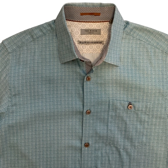 Ted Baker London Lorenze Short Sleeve Button Down Shirt - Picture 3 of 7